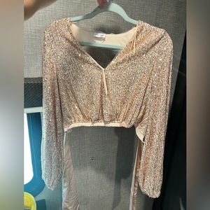 Amber Sequin Top- medium; worn once, no flaws